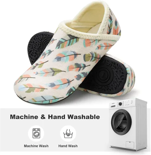 Vista 6 de XIHALOOK Pantuflas de casa para mujeres y hombres, zapatos cómodos con suela de goma suave para interiores y exteriores