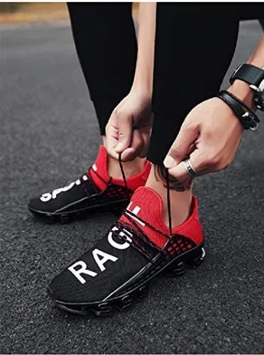 Vista 7 de XIDISO Zapatos deportivos de correr para hombre y mujer, con malla de malla, de moda, atléticos, tenis, deportes, cruz, casual, entrenamiento