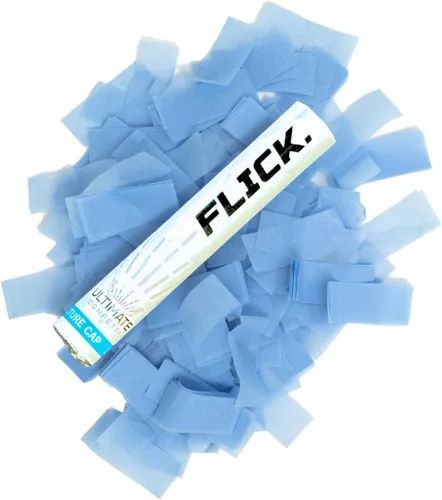 Vista 8 de Ultimate Confetti - Paquete de 8 varitas de confeti azul bebé - Palitos de mano de 6 pulgadas de papel de seda biodegradable para bodas, cumpleaños