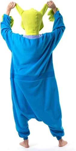 Vista 3 de Beauty Shine Disfraz unisex de dibujos animados para adultos Halloween Navidad pijamas de peluche para cosplay