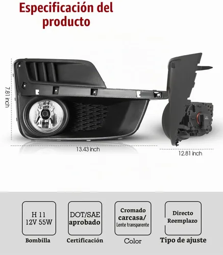 Vista 5 de Luces antiniebla para Subaru Impreza 2015-2016, 2 piezas de repuesto OEM faros antiniebla (interruptor y kit de cableado incluido)