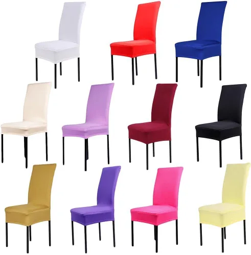 Vista 4 de SoulFeel -Paquete de 4/6 fundas protectoras extraíbles de elastano para silla de comedor, muy ajustables, elásticas, para sillas de banquete