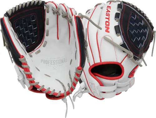 Vista 9 de Easton Professional Collection Fastpitch Softball Glove Bronceado/Negro Web de barra doble de poste único