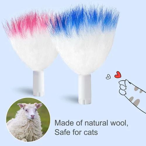 Vista 7 de ORSDA 6 PIEZAS Plumas de Repuesto SOLAMENTE Juguetes Interactivos para Gatos