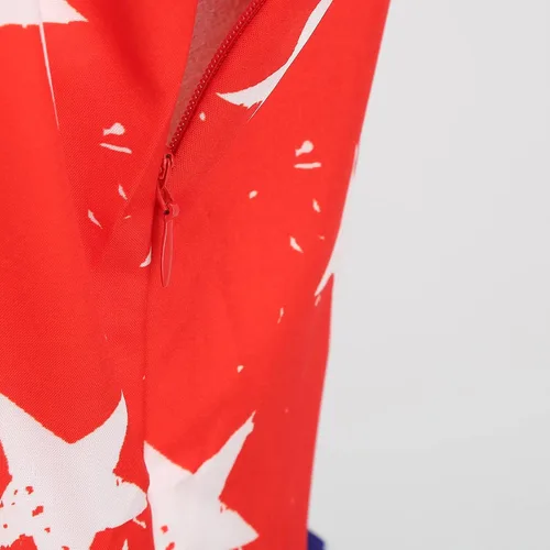 Vista 5 de Vestidos de verano para mujer 2023, casual, patriótico, con vuelo, vestido de cóctel retro de los años 50, vestido de princesa de hadas hinchado