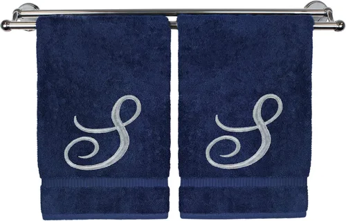 Vista 182 de Toalla de mano con monograma, regalo personalizado, 16 x 30 pulgadas, extra absorbente, 100% algodón turco, acabado de rizo suave, para baño, cocina