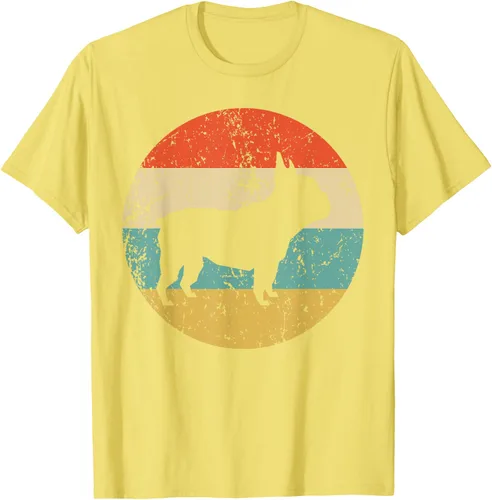 Vista 42 de Camiseta de perro retro de Bulldog Francés Negro
