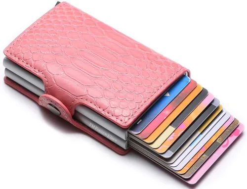 Vista 3 de Ultrafino RFID bloqueo cartera seguro tarjeta de crédito cartera titulares de tarjetas de crédito