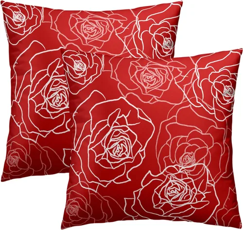 Vista 18 de Juego de 2 fundas de almohada de bosque de abedul, fundas de almohada decorativas de montaña de madera verde oscuro brumoso de 16 x 16 pulgadas