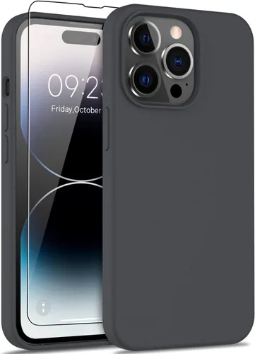 Vista 39 de DEENAKIN Funda compatible con iPhone 14 Plus con protector de pantalla, funda mejorada para cámara, goma de gel de silicona suave probada contra