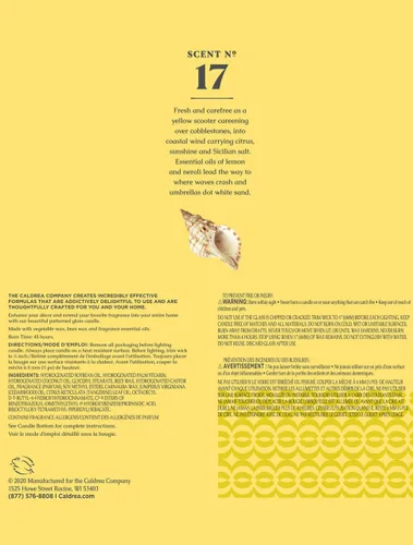 Vista 2 de Caldrea Vela perfumada, fabricada con aceites esenciales y otros ingredientes cuidadosamente elegidos, 45 horas de tiempo de combustión, aroma a