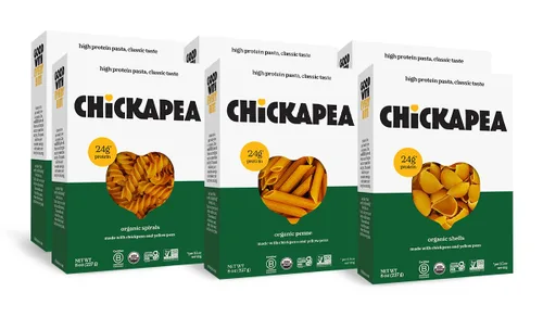 Vista 8 de Chickapea - Pasta de garbanzos, espagueti orgánico alto en proteínas, pasta de lentejas, sin gluten, a base de plantas, sin OMG, baja