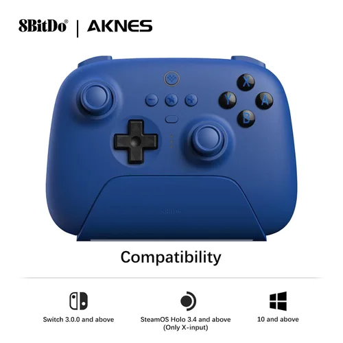 Vista 2 de AKNES 8BitDo Ultimate Bluetooth Controller with Charging Dock,Wireless Pro Controller with Hall Effect Sensing Joystick,Compatible with Nintendo