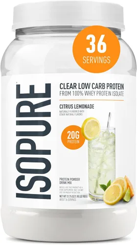 Vista 10 de Isopure - polvo de proteína de suero de leche con sabor a fruta ligera refrescante