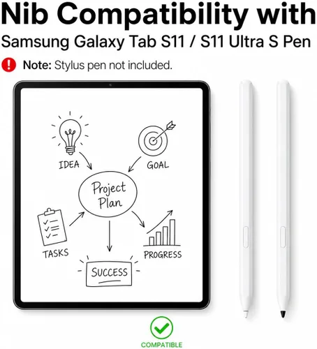 Vista 2 de 20 puntas de repuesto compatibles con Galaxy Tab S11/S11 Ultra S Pen