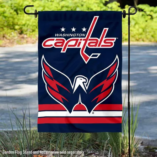 Vista 2 de Bandera de jardín de doble cara de Washington Capitals