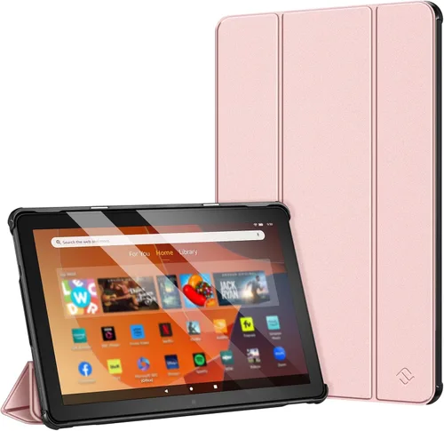 Vista 22 de Fintie Funda delgada para tableta Fire HD 10 (13ª generación, versión 2023) – Funda rígida de triple pliegue ligera con función de encendido