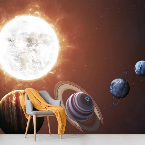 Vista 44 de NWT Calcomanía removible para pared, diseño de nube galáctica, estrella, nebulosa, fantasía, ciencia ficción, astronomía y arte espacial, arte