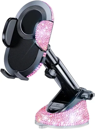 Vista 9 de Soporte brillante para teléfono celular para mujeres [potente succión] [estabilidad de grado de carreras de rallyes] Soporte brillante para teléfono