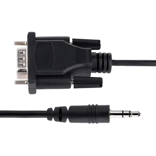 Vista 3 de StarTech - Cable serie DB9 a 0.138 in RS232 macho (9M351M-RS232-CABLE) RS232 DB9 Male to 3.5mm, Calibrate Projectors, Digital Signage, TVs via