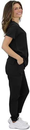 Vista 4 de Green Town GT 4FLEX - Conjunto deportivo de uniforme médico de enfermería para mujer (talla S a XL)