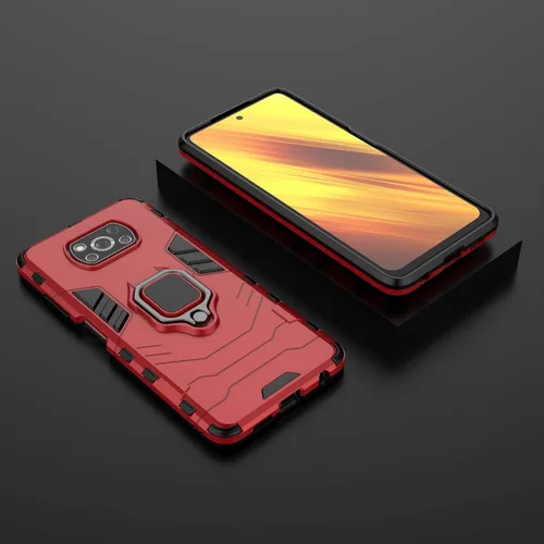 Vista 3 de Funda para Xiaomi Poco X3 NFC/Poco X3 Pro con protector de pantalla, híbrida resistente a prueba de golpes, protección de doble capa, funda trasera