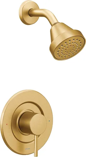Vista 2 de Moen Align Oro Cepillado Posi-Temp Kit de Grifo de Ducha Moderno con Equilibrio de Presión y Rendimiento Ecológico, Válvula Requerida, T2192EPBG