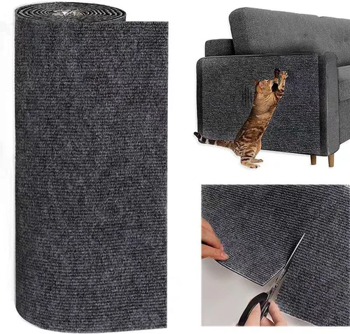 Vista 14 de SHENGOCASE Almohadilla de fieltro autoadhesiva recortable de repuesto para estantes de árbol de gato, escalones de muebles de pared de gatos Negro