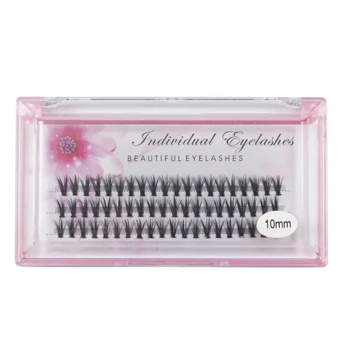 Vista 8 de 20 pestañas falsas postizas individuales, largo natural, hechas a mano, 10 mm