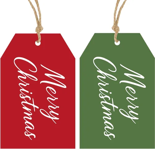 Vista 19 de Etiquetas de regalo de cumpleaños Anwyll - 50 piezas con cuerda para regalos, recuerdos de fiesta, baby shower - Etiquetas de papel con puntos