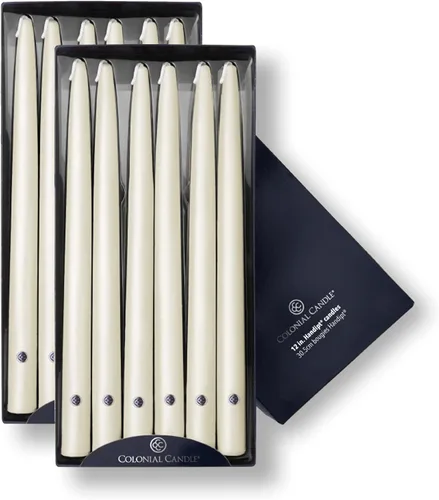 Vista 37 de Colonial Candle Handipt Collection - Vela cónica sin perfume, color blanco, 6 pulgadas, paquete de 12, hasta 4 horas de combustión