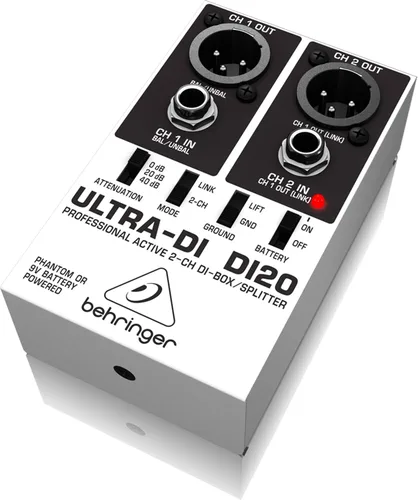 Vista 2 de Behringer Ultra-Di Di20 Caja Directa/Divisor Activa Profesional de 2 Canales