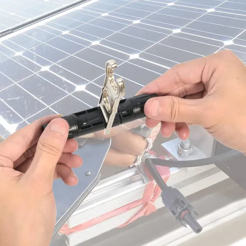 Vista 6 de ELFCULB 1 par de llaves de metal solar, herramientas de conector de panel solar, herramienta de montaje y desmontaje para sistema fotovoltaico solar