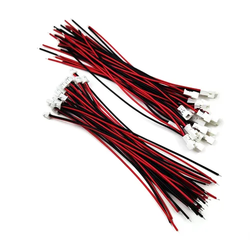 Vista 2 de 20 pares JST 0.049 in 2-Pin Micro Electronics Macho y Hembra Conector Plug con 3.94 pulgadas (3.9 in) UL1571-26AWG Cable Cable