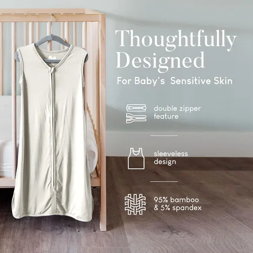 Vista 3 de MK & CO. ORGANICS - Saco de dormir unisex para bebé de 6 a 12 meses - Ropa de bebé neutra de género suave y elástica - Manta de bebé para bebé, ropa