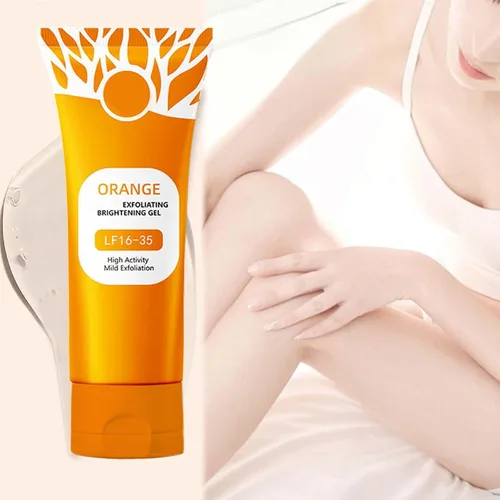 Vista 8 de Gel exfoliante naranja para cara y cuerpo, exfoliante profundo de poros, limpieza profunda de poros, geles exfoliantes de enzimas naranjas, gel