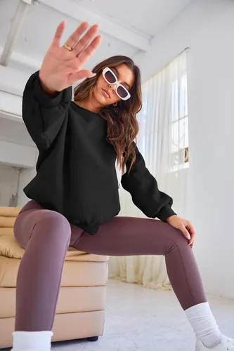 Vista 73 de EFAN Sudaderas de gran tamaño con cuello redondo Y2K para mujer, sudaderas con capucha para otoño, moda 2025, ropa para adolescentes y niñas, lindo