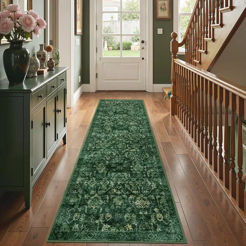 Vista 21 de Alfombra de área pequeña de 2 x 3 pulgadas, color beige, para entrada, baño, cocina, antideslizante, de pelo bajo, lavable, moderna alfombra bohemia