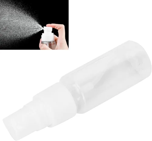 Vista 2 de Botellas de spray, botella de plástico transparente de plástico recargable de niebla fina botella de spray cosmético para poco agua de perfume