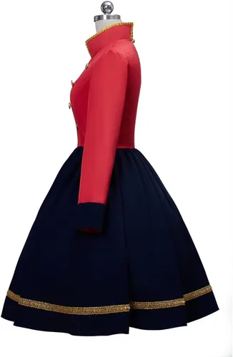 Vista 5 de Disfraz de cascanueces para mujer, disfraz de soldado de Navidad, disfraz de cosplay
