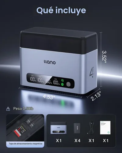 Vista 8 de llano - Paquete de 4 baterías EN-EL15C y cargador rápido de 4 ranuras de 65 W