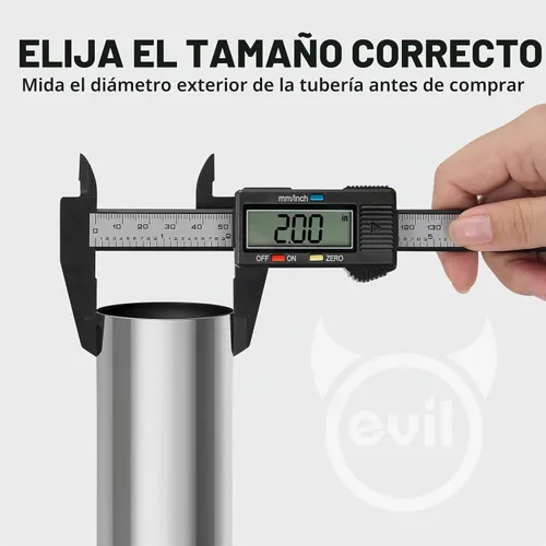 Vista 3 de EVIL ENERGY - Abrazadera para manguito de escape de acero inoxidable.