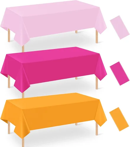 Vista 16 de Paquete de 12 manteles de plástico para baby shower de vaquero para mesas rectangulares, funda de mesa desechable con estampado de vaca, mantel