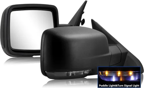 Vista 10 de Sanooer - Par de espejos laterales para Dodge Ram 1500 y 10-18 2500-3500 Sin pintar