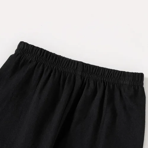 Vista 7 de YOUNGER TREE Conjunto de ropa de invierno para bebés y niñas pequeñas, con capucha de murciélago negro, con bolsillo y cremallera