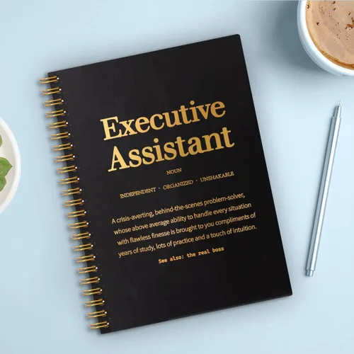 Vista 4 de Executive Assistant - Cuaderno de tapa dura de 160 páginas con espiral, regalo inspirador para asistente ejecutivo, regalo de asistente