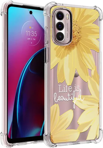 Vista 10 de Osophter Funda para Moto G Stylus 2022, transparente, esquinas reforzadas, TPU y absorción de golpes, flexible para Motorola Moto G Stylus 4G 2022