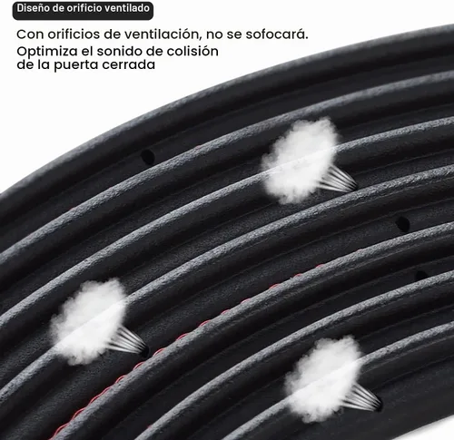 Vista 3 de Tira de sello para puerta de coche 10M/32.8Ft, sellado automotriz de doble capa en forma de L, universal, autoadhesiva, para puerta de coche, portón