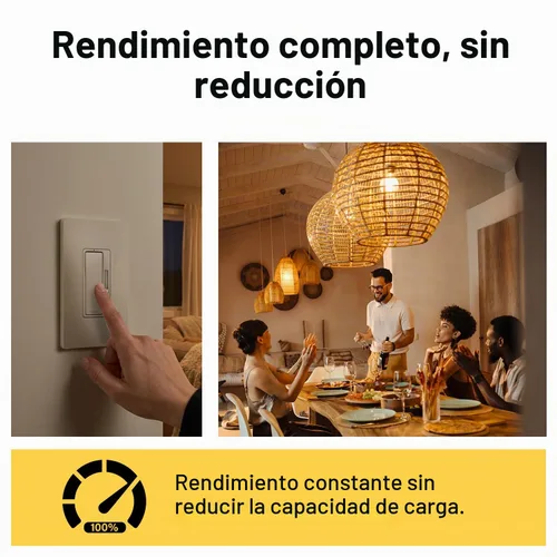Vista 6 de Legrand Radiant - Interruptor de luz LED de 450 W, 3 vías, color níquel, paquete de 1