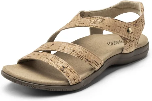 Vista 12 de Rihero Sandalias ortopédicas con soporte de arco para mujer, cómodas sandalias planas ortopédicas ajustables e informales